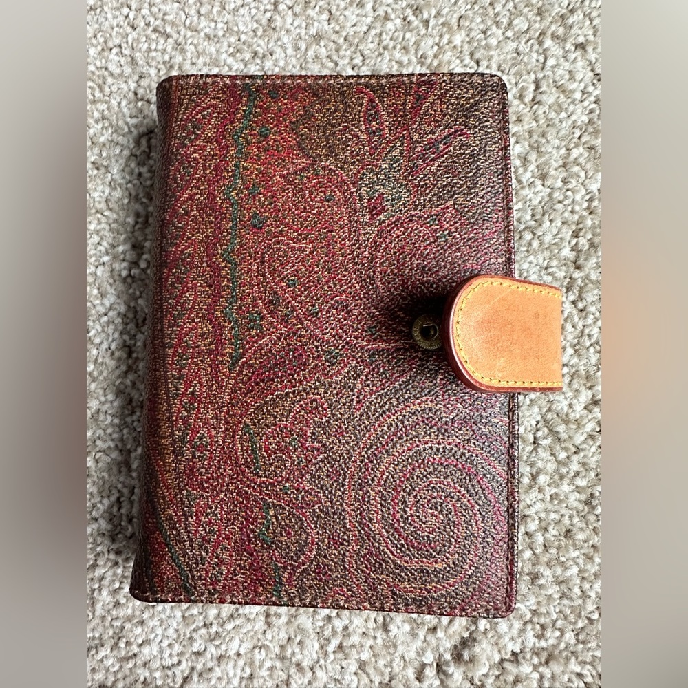 Etro Red and Brown Paisley Notebook Cover